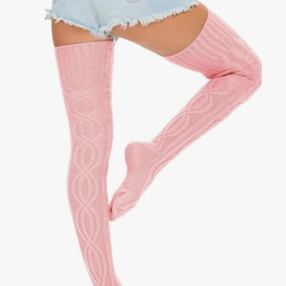 Thigh High Knitted Winter Boot Socks - Picture 4 of 6